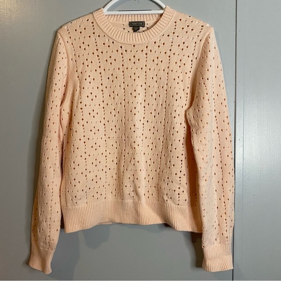 J. Crew Point Sur Blush Peach Pullover Sweater Tops Size XL - Picture 1 of 5